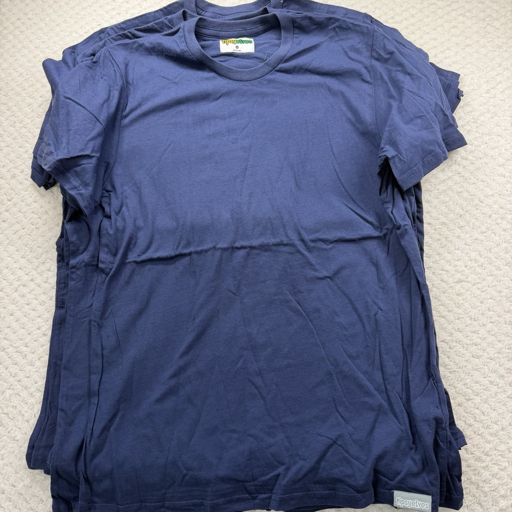 LOT OF 11 TipsyElves Crewneck T-Shirt Tee Blue Medium READ